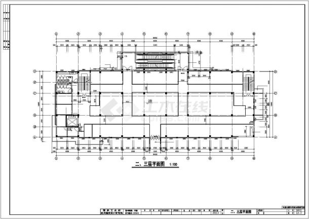 天津市某大型5层商业大楼建筑设计CAD图纸-图二