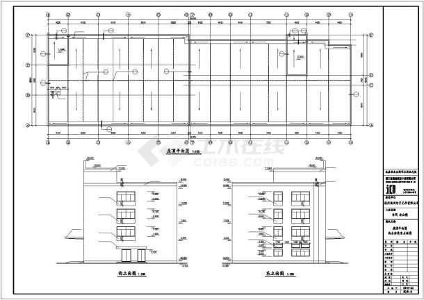 办公楼设计_成都某大型电子工业区办公楼+三栋车间全套建筑设计CAD图纸-图二