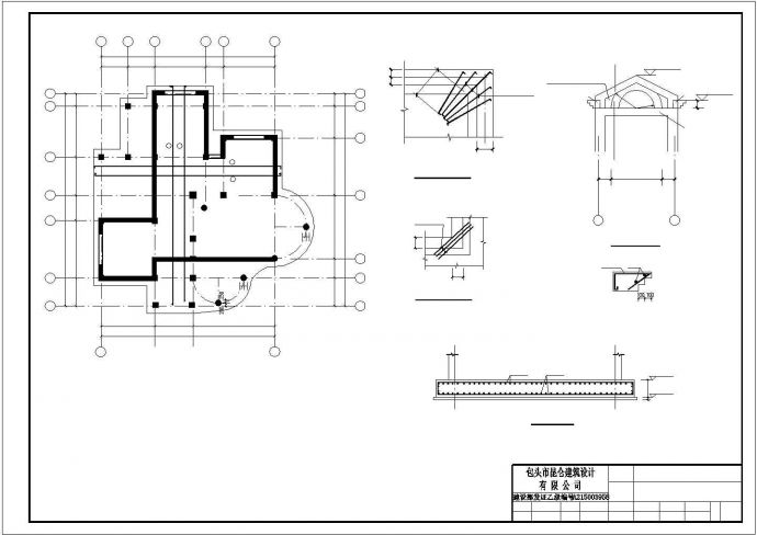 欧式风格三层豪华别墅建筑设计施工图_图1