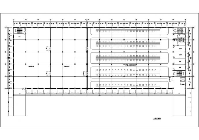 厂房设计_齐齐哈尔市某电子厂2层厂房建筑设计CAD图纸_图1