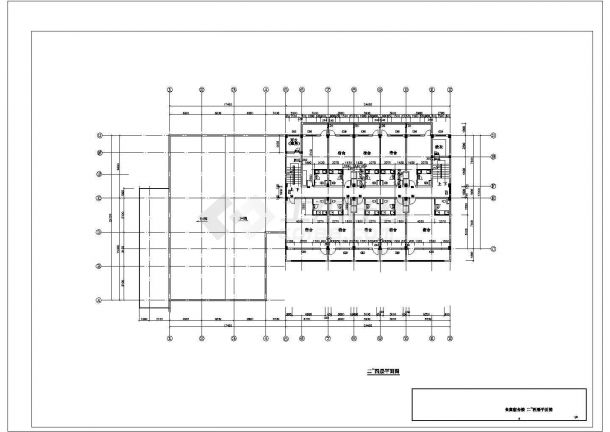 长春市某五金厂4层职工食堂宿舍楼建筑设计CAD图纸-图二