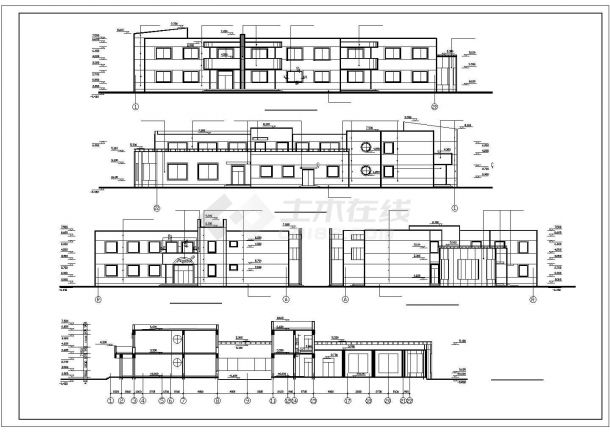 幼儿园扩建建筑CAD图-图二