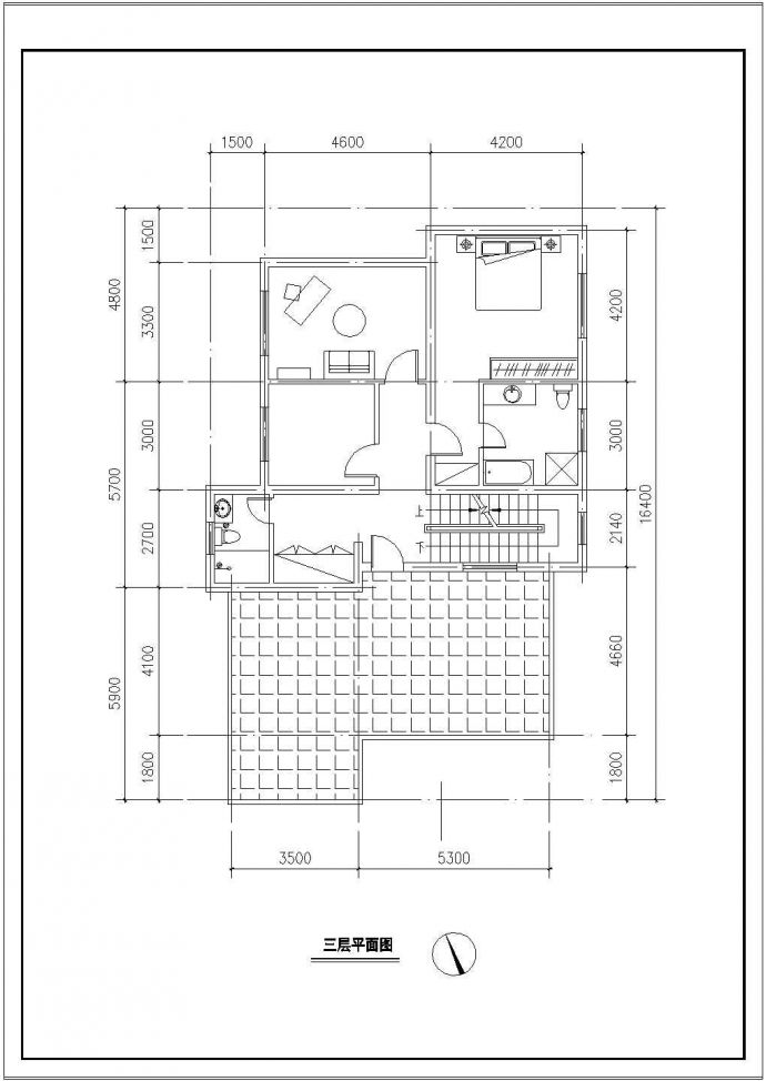 三层私宅别墅建筑设计施工图（含效果图）_图1