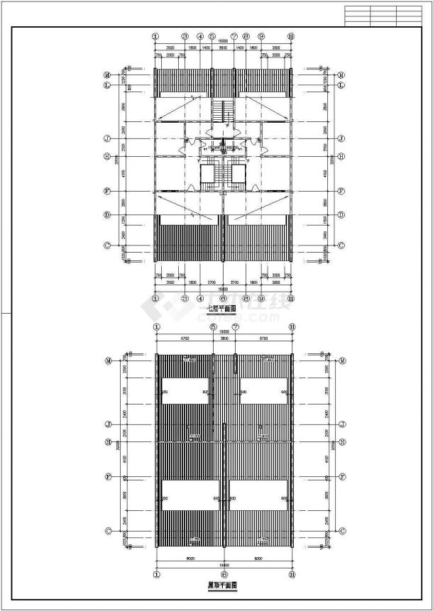 镇江市某小区6层经典住宅楼全套建筑设计CAD图纸-图一
