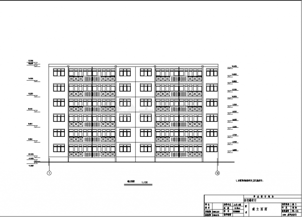2454平方米6层8度区砖混住宅楼建筑结构设计施工cad图纸-图一