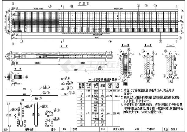 公路Ⅰ级35m预应力简支梁桥建筑设计CAD图纸-图二