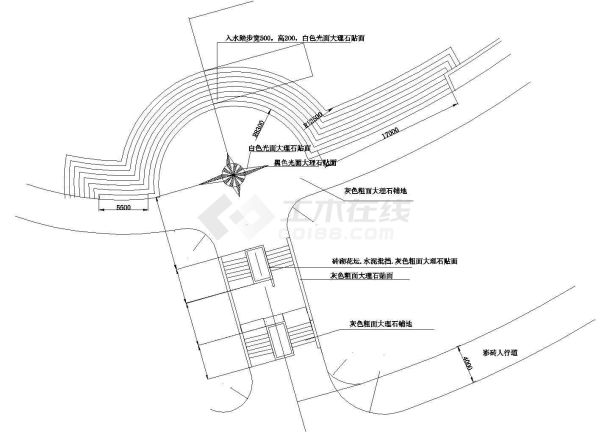 某园林小广场景观绿化规划设计cad全套施工图（甲级院设计）-图一