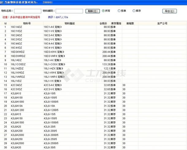 2009年德力西价格查询软件