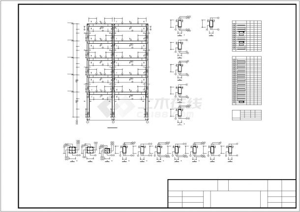 【威海市】3285.4平方米5层框架住宅楼建筑全套施工cad图，含效果图-图一