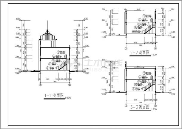 高层商铺建筑规划CAD全套布置图-图一