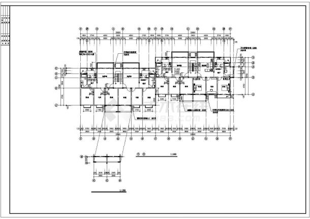 某高档小区三期公寓楼建筑施工cad图纸-图一