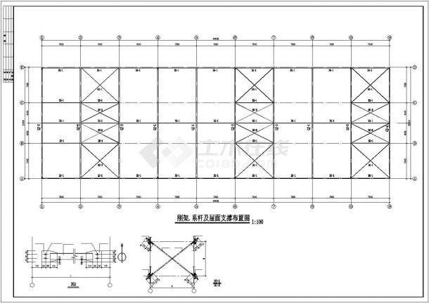 【最新】某精品工厂钢结构项目设计方案CAD图纸-图一
