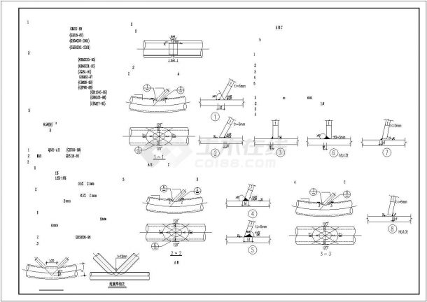 【最新】某钢结构管桁架屋顶厂房设计方案CAD图纸-图一