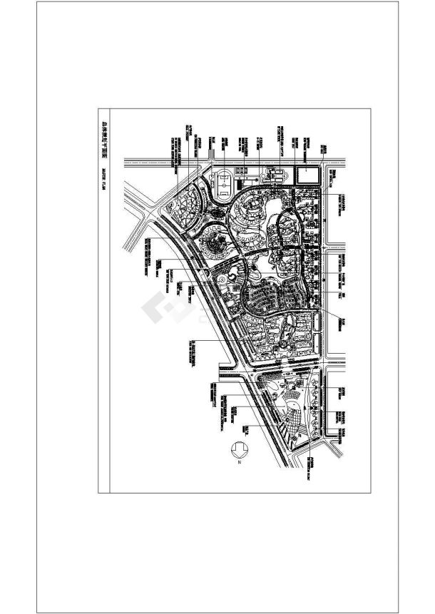 住宅区设计规划总图-图一