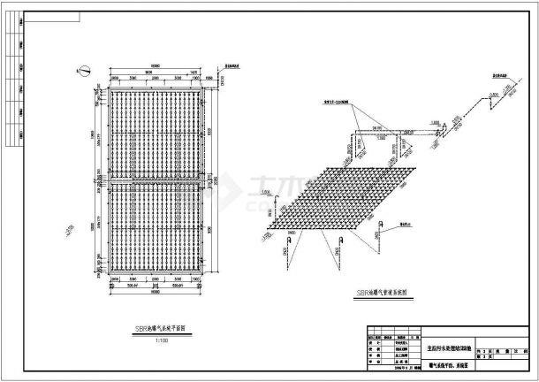 某标准生活污水处理工艺设计详细方案CAD图纸-图二