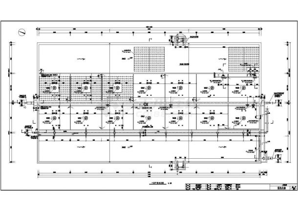 某城市区污水厂水处理工艺设计详细方案CAD图纸-图一