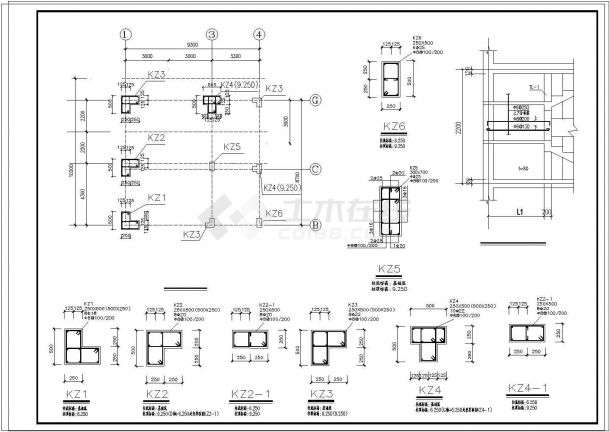 半框架半砖混结构住宅楼建筑结构设计施工图-图一
