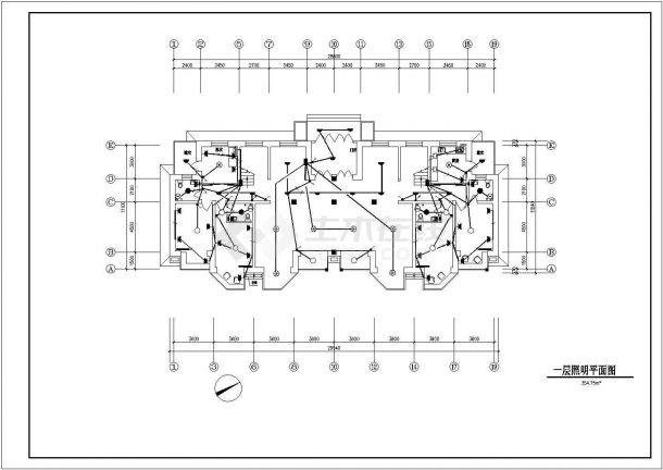 教工居住电气设计CAD图纸-图二