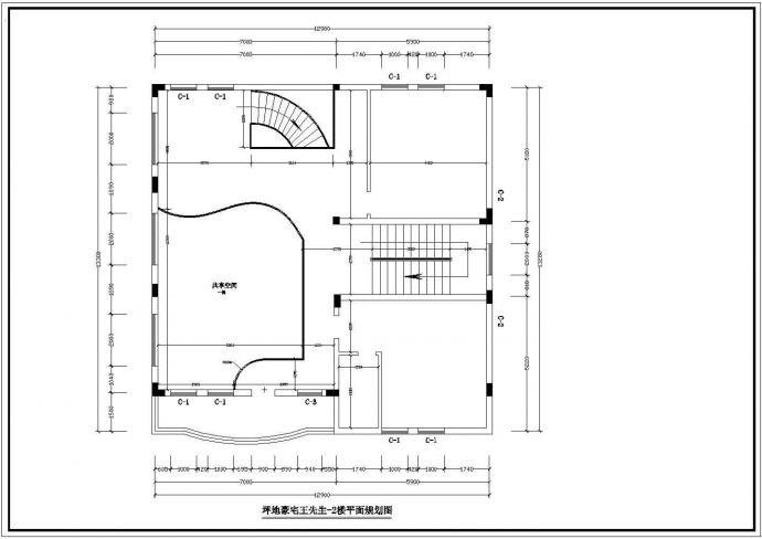 某三层别墅建筑装修CAD基础套图_图1