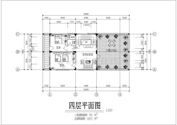 某南方别墅完整设计施工详细方案CAD图纸-图二