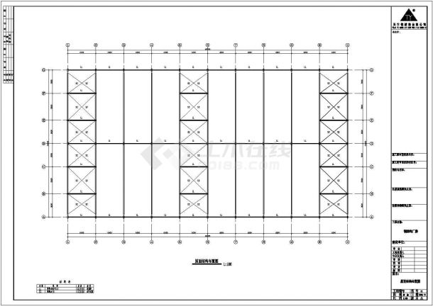 厂房设计_某城市公司厂房60米X32.6米钢结构建筑设全套CAD施工图纸-图二
