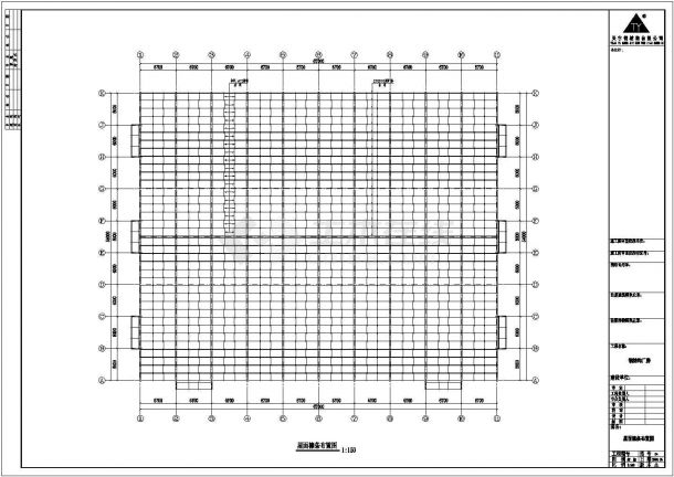 厂房设计_某城市公司厂房67米x54米钢结构建筑设全套施工图纸-图一