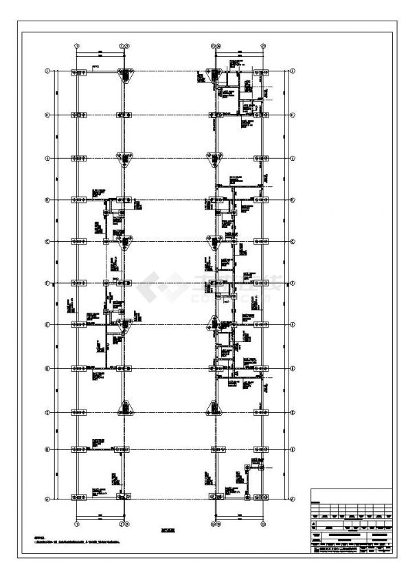 某地市高架库项目基础结构图-图一