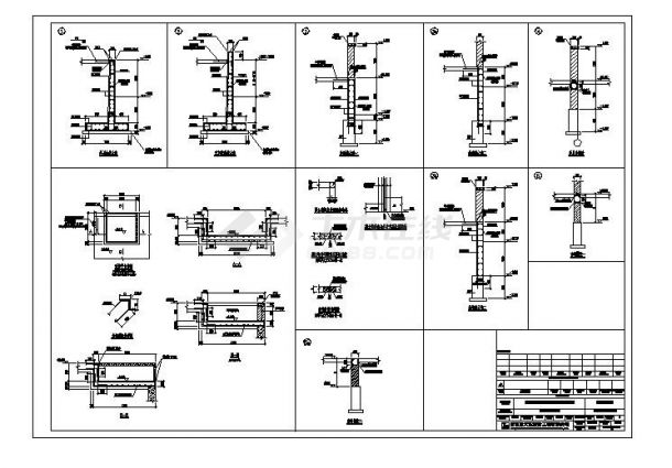 某地市高架库项目基础结构图-图二