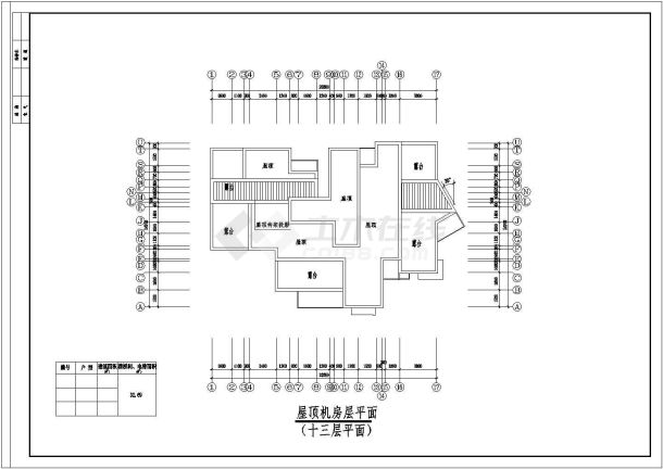 某市点式小高层住宅楼建筑设计施工图-图一