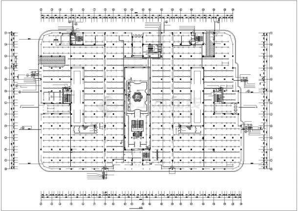大连市某3层购物商场给排水和消防系统全套设计CAD图纸-图一