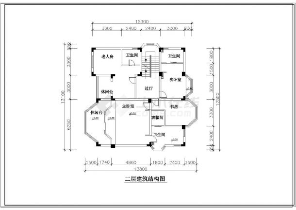 某三层别墅精装修设计方案施工图-图一