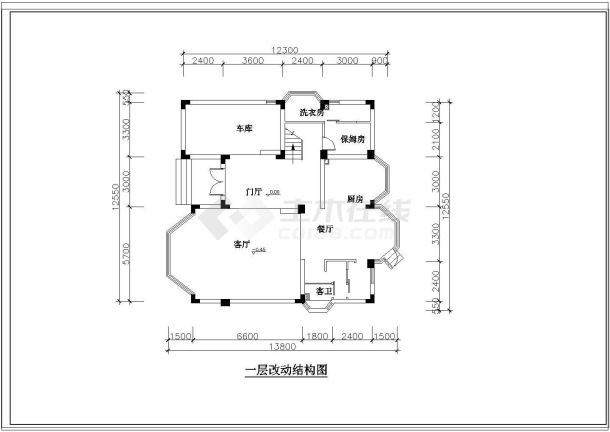 某三层别墅精装修设计方案施工图-图二