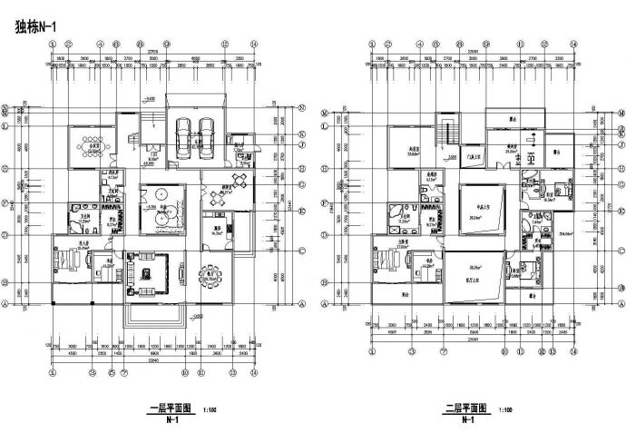 常州市二层现代风格独栋住宅楼施工图含效果图_图1