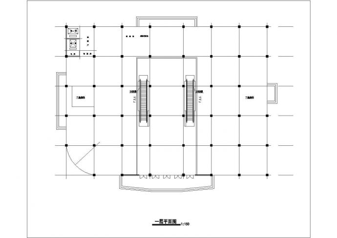 某框架结构四层商场设计cad建筑方案图纸_图1