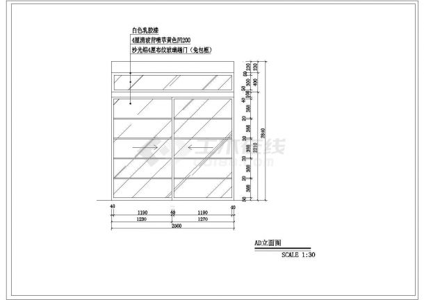 某豪华别墅装修设计cad平立面图-图一