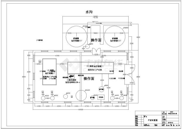 某印染厂废水处理工程cad图纸