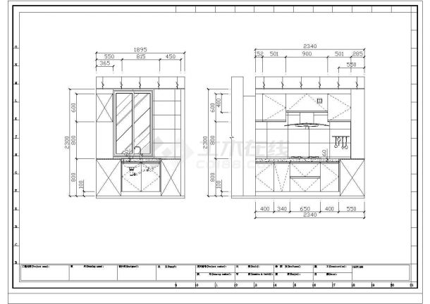 2室1厅私人住宅室内装修设计CAD图纸（含效果图）-图二