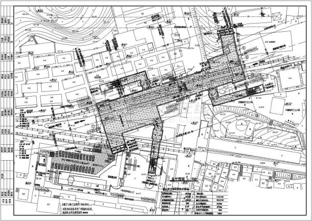 某地铁站规划设计cad总平面方案图（含经济技术指标）-图一