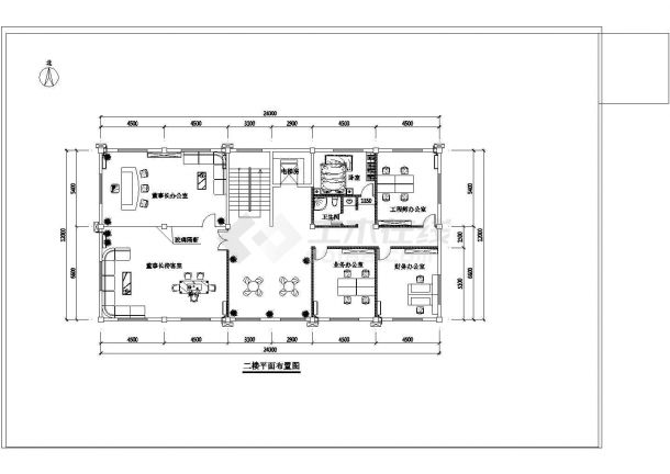 某公司三层办公楼平面布局设计方案-图二