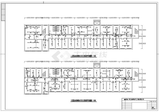 秦皇岛地区某码头4层综合楼火灾系统设计CAD图纸-图二
