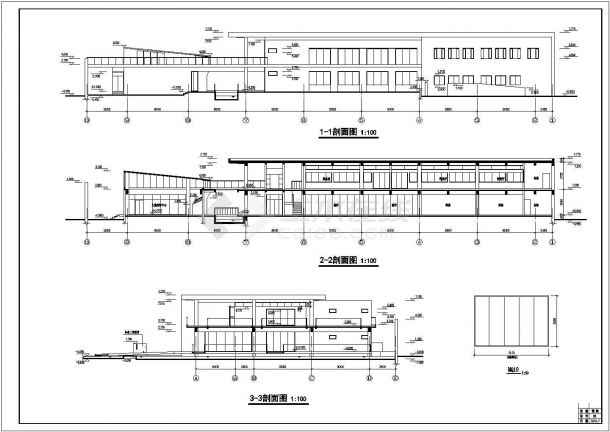 某地上二层框架结构小超市设计cad全套建筑施工图（ 含设计说明）-图一
