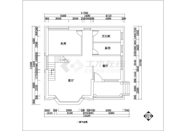 精美蒙古别墅装修CAD图-图一