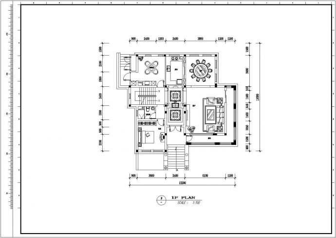 泰州别墅装修设计施工图（共30张）_图1