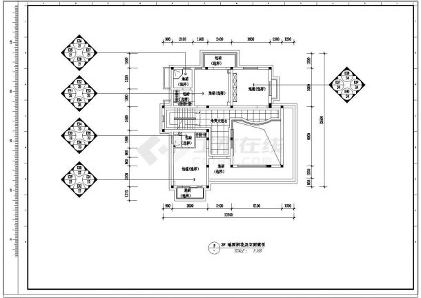 泰州别墅装修设计施工图（共30张）-图二