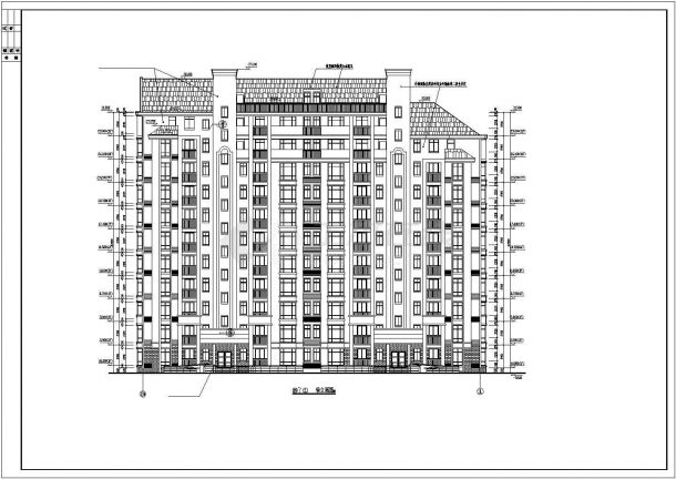6800平米11层短肢剪力墙结构住宅楼全套建筑设计CAD图纸（带阁楼）-图二