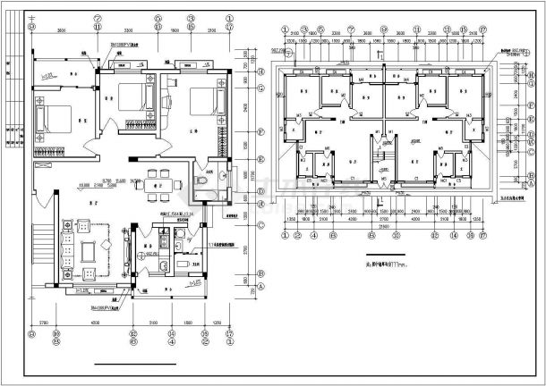 哈尔滨某居住区1500平米左右6层砖混结构住宅楼建筑设计CAD图纸-图一