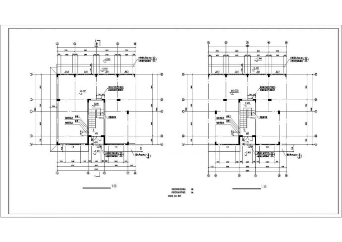 8800平米七层框混结构组合商住楼建筑设计CAD图纸（底层商场）_图1
