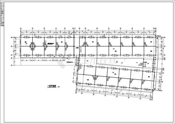 中源商贸城设计cad全套建筑施工图（ 含设计说明）-图二