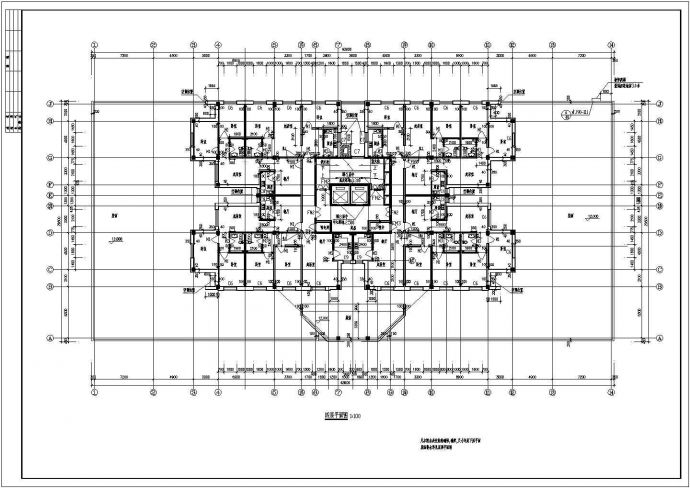 1.4万平米左右16层框架结构商住公寓楼平立剖面设计CAD图纸_图1
