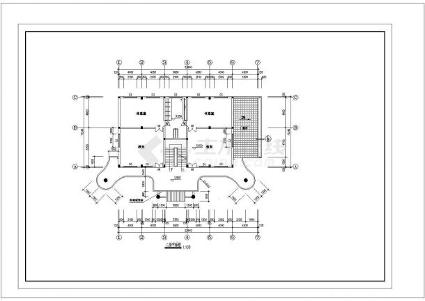 820平方米桐庐瑶琳康幼儿园教学楼施工建筑cad图，含建筑设计说明-图一